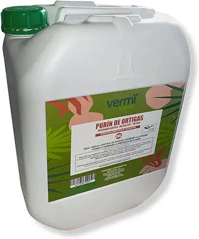 VERMIORGANIC | Purin de Ortiga Ecológico 20L | Potente Insecticida Plantas Exterior y Fungicida Plantas | Insecticida Plantas Ecológico | Beneficioso para Cualquier Tipo de Plantas  