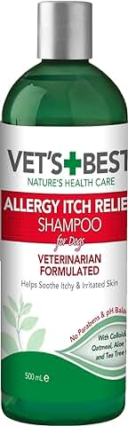 Vet's Best Champú para Perros de Alivio de la Picazón de Alergia | Limpia y Alivia el Malestar Causado por Las Alergias Estacionales, 470ml  