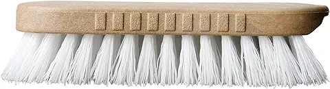 Vigar - Cepillo Multifuncional - Cerdas Duras y Resistentes - 12 x 6 x 4 cm - Fabricado en España con Materiales Reciclados - Diseño Plano Ergonómico - En Marrón  