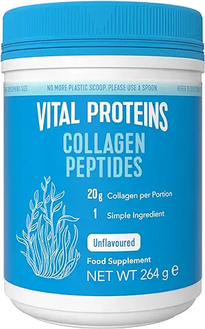 Vital Proteins Péptidos de Colágeno, Complemento Alimenticio en Polvo, Colágeno Hidrolizado (Tipo I, III), sin Sabor, para la Piel, Cabello, Uñas, sin Gluten, 20 g de Colágeno por Dosis, 264g  