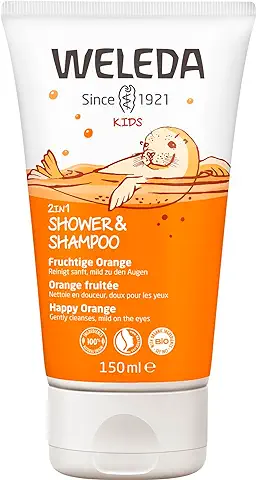 WELEDA 2 en 1 Champú y Gel de Ducha Naranja Frutal (1x 150 ml)  