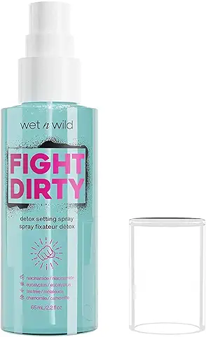 Wet n Wild, Fight Dirty Clarifying Setting Spray de Maquillaje con Fórmula Hidratante, Maquillaje de Larga Duración, a Prueba de Mascarillas,Transferencias y Contaminación, Acabado Natural  