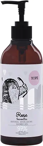 YOPE Gel de Ducha | Glicerina Vegetal | Rosa Francesa | Boswellia Oriental | Reafirmante | Hidratante | Piel Elástica y Suave | 97% Ingredientes Naturales | Vegan Formula | Rosa y Boswellia | 400ml  