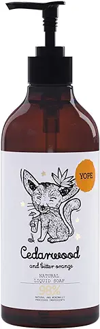 YOPE Jabón de Manos I Aceite de Coco I Aceite de Girasol I Glicerina I Alantoína I Calmante de Irritaciones I Hidratante I 98% Ingredientes Naturales I Vegan Formula I Cedro y Naranja Amarga I 500ml  