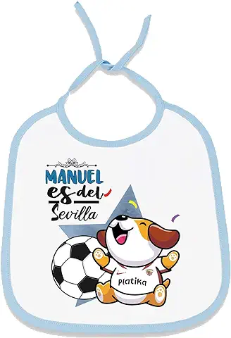 Yujuuu Babero Personalizado Nombre de Bebé Equipo de Fútbol, Niño y Niña  