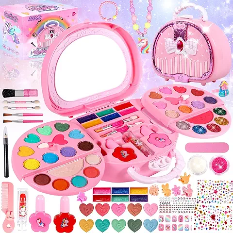 ZLPBAO Set de Maquillaje para Niñas y Niños, Maletín de Maquillaje, Juguete para Niñas, Juego de Maquillaje para Niñas, Halloween, Navidad, Cumpleaños  