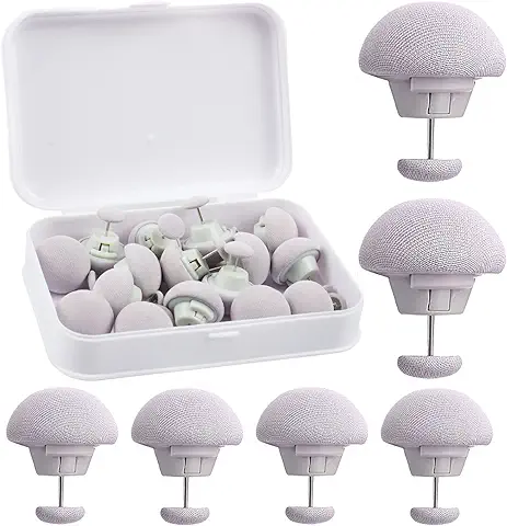 16 Clips de Fijación para Edredón, Hebilla Antideslizante en Forma de Hongo para Colchas, Funda con Caja (Blanco)  