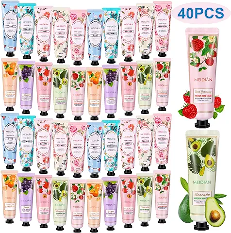 40 Pack Cremas Manos de Regalo Navidad para Manos Secas y Agrietadas, Hidratante, Fragancia para Manos, Día y Noche, Se Absorbe Rápidamente, Gran Olor, Aceite Sin Olores (1200 ml)  