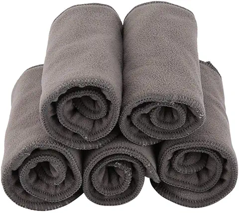 5 Unids Pañales De Tela De Algodón Lavable Pañales Reutilizables De Alta Absorbencia Suave y Seguro Inserta Revestimientos En Todas Las Pieles Recién Nacidos Bebés Pequeños  