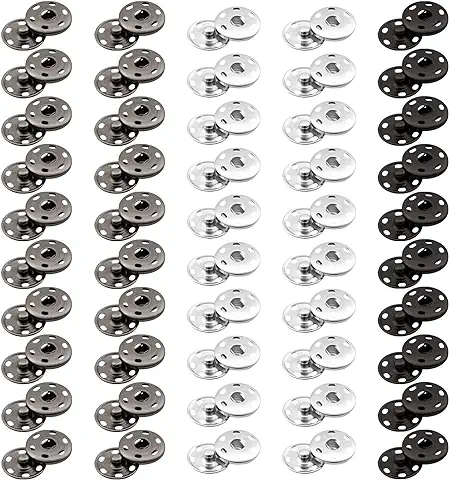 50 Hebillas de Metal Ocultas, Hebilla de Costura de 12 mm, Accesorios de Costura para Manualidades, Adecuados para Ropa, Bolsos, Artesanías (chapado Blanco, Pintura de Pistola, Color en Aerosol)  