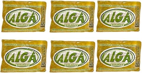 6 Unidades de Jabón puro de 400 g - Detergente 100% Ecológico y Biodegradable para Lavar a mano y a Máquina (jaboneta)  
