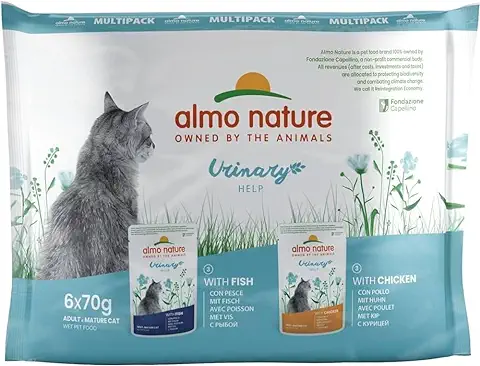 Almo Nature - Pack de Soporte Urinario para Gatos (6 x 70 g)  