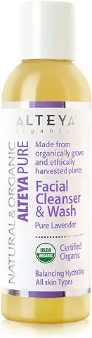 Alteya Organic Jabón Líquido Limpiador Facial y Lavado 150ml – Lavanda pura – con Certificado Orgánico USDA, Jabón Biodegradable - Producto Natural Puro– Hidrata y Balancea todo tipo de piel  