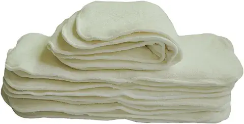 ALVABABY Forros de Bambú Viscosa de 4 Capas Reutilizables para Pañales de Tela 12pcs 12MB-ES  