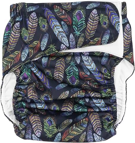 ANKROYU Protector Rañal Adulto Reutilizable, Braga Sujeta Pañal Impermeable, ropa Interior Protectora para Adultos, Pañales de tela para Ancianos, Protección para Incontinencia Adultos Ajustable(G1)  