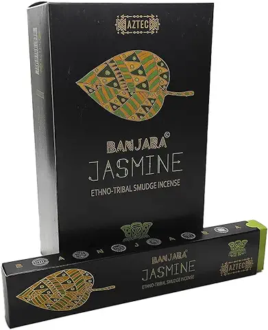 Aromasenses.- Incienso Sahumerio Banjara 15 grs | Caja Completa con 12 Cajetillas de 15 Gramos Cada una. (Jazmin)  