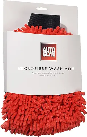 Autoglym Manopla para Lavado de Coches y Vehículos de Microfibra, Talla Única, Rojo  