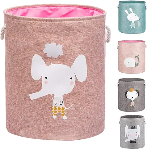 AXHOP Cesto ropa Sucia con Tapa, Cesto Juguetes, Cesta de Juguetes para Niños, ropa y Decoración de Habitaciones. la Mejor Canasta de Regalo para Niños, Gatos, Perros.  