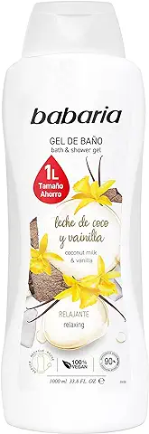 Babaria - Gel de Baño con Leche de coco y Vainilla - Formato Ahorro - 1L  
