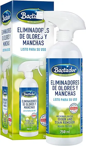 Bactador Eliminador Neutralizador De Olores Y Manchas 750ml - Spray - Limpiador Enzimático Biológico -Para El Hogar, Coche Y Entorno Animal - para Gatos  