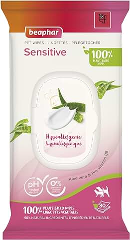 Beaphar Toallitas Húmedas Sensitive - 30 Unidades  
