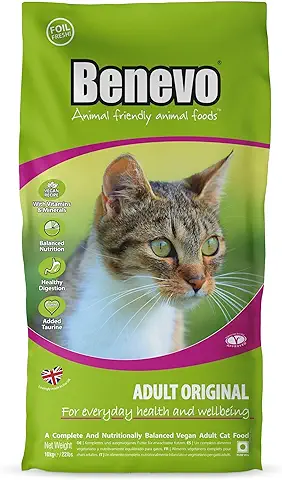 Benevo Comida Seca Vegana para Gatos (10kg) - Descubre el Poder de la Nutrición de Origen Vegetal, Con Nutrientes Esenciales y Vitaminas A, B, D, E y K, Alimento Seco para Gatos Galardonado  