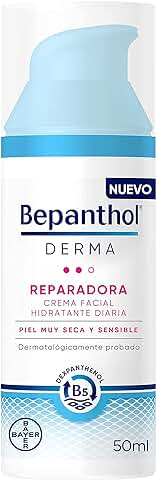 Bepanthol Derma Reparadora Crema Facial Hidratante De Día, Piel Muy Seca Y Sensible, 50 Mililitros  