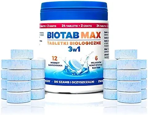 BioTab MAX 3 en 1 Tabletas Bacterianas para Fosas Sépticas y Depuración 24+2 Gratis  