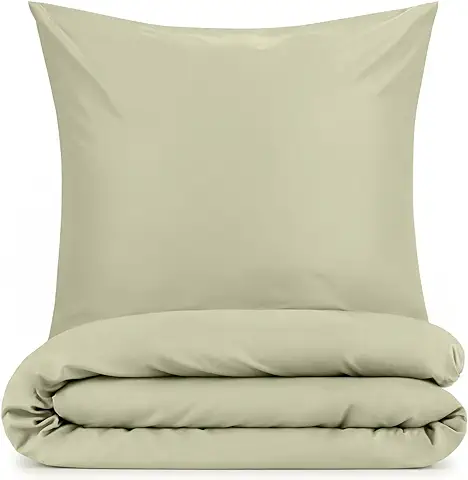 Blumtal Juego de Funda Nordica Cama 90 - Microfibra Juego de Funda Edredon 155x200 y 2 Fundas de Almohada 40x80, Certificado Oeko-Tex, Muy Suave y Transpirable - Verde Oscuro  