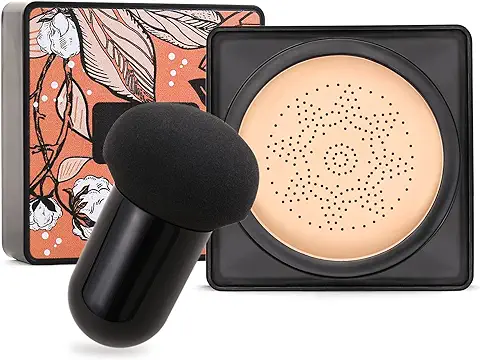 Boobeen - Cojín de aire de Cabeza de Hongo de base - Base de Maquillaje CC Cream Corrector Natural Maquillaje Desnudo Duradero - Pigmento Iluminador BB Cream Foundation Uniforme de tono de piel  