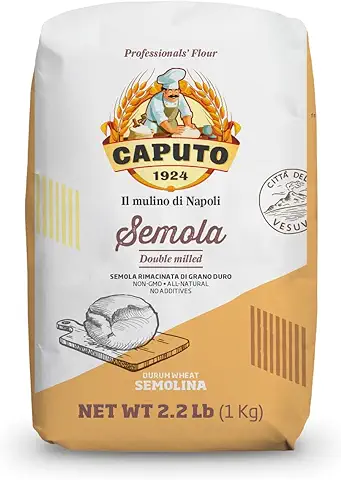 Caputo Semola Di Grano Duro Rimaninata Semolina Flour 1 kg Bag  