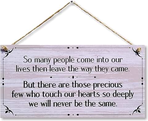 CARISPIBET So many people come into our lives | cartel decorativo para el hogar, homenaje a amigos y familiares 6 pulgadas x 12 pulgadas