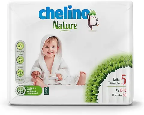 Chelino Nature Pañal Infantil Talla 5 (13-18 kg), 180 Pañales  