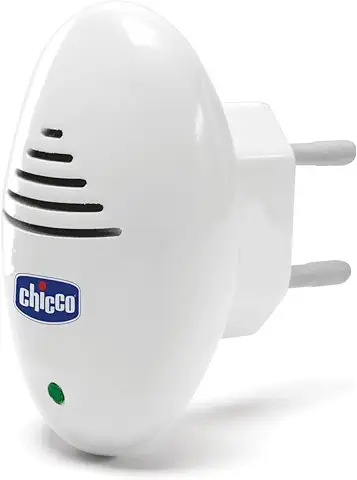 Chicco Dispositivo Antimosquitos, Repelente de Mosquitos para Bebés, Ultrasónico, Silencioso y Ecológico, con Enchufe, Alcance de 2m, Sin Productos Químicos, Antimosquitos para Bebés, Blanco  