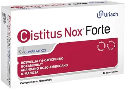 CISTITUS NOX Forte 20 Comprimidos - Complemento Alimenticio Con Arándano Rojo. Ingredientes de Origen Natural - Sin Lactosa/Apto para Diabéticos  