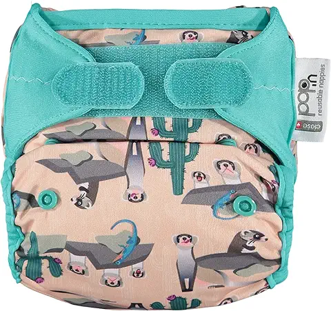 Close Pop-in – Cobertor para Pañal de tela Reutilizable de Bambú Estampado Ferret, Cierre Velcro Talla única Unisex Bebé.  