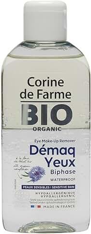 Corine de Farme - Loción Desmaquillante Ojos Bifásico BIO ECOCERT - Limpieza Facial Hipoalergénica - Cosmético Natural - Francia - Pieles Sensibles 150ml  