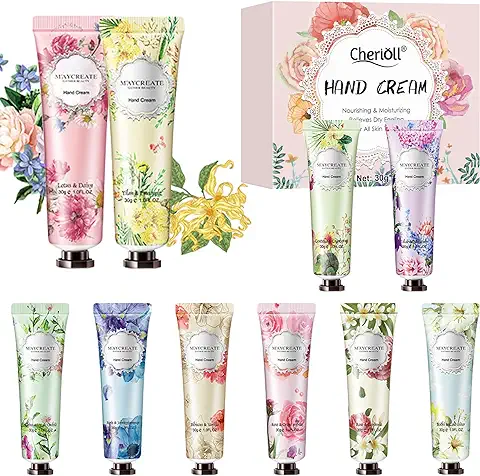 Crema De Manos, Set De Cremas De Manos Mujer 10 Pcs, Crema De Manos Y Pies De Loción Para Manos Secas Con Ultra Hidratación Y Rápida Absorción Para Navidad Festival Aniversario  