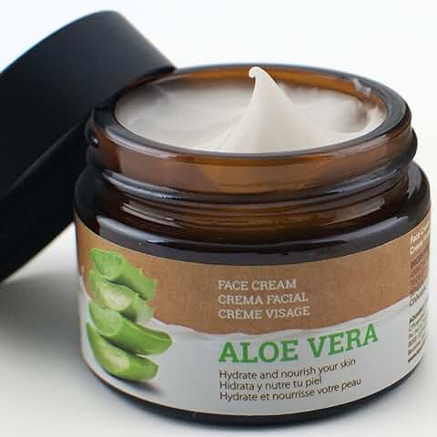 Crema Facial Mujer Hidratante y Nutritiva Para Día y Noche Con Aloe Vera Vegana Crema Hidratante Facial Mujer y Hombre Textura Gel-Crema Ligera De Rápida Absorción. Piel Suave y Flexible  