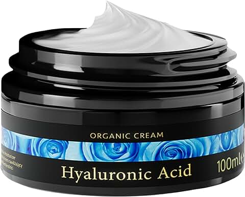 Crema Hidratante Facial Mujer - Acido Hialuronico Puro Orgánica 100 ml - Vegana - Crema Reafirmante Antiarrugas para Mujer con Vitamina E - Crema Facial Mujer - Crema Hidratante Facial Satin Naturel  