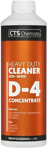 CTS Chemistry D-4 Limpiador para Suciedad Mineral Intensa 1 L | Limpiador Multiusos para Interiores y Exteriores | Para la Limpieza de Baldosas, Cerámica de Piscinas y Ladrillos Recocidos  