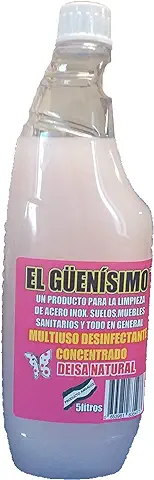 DEISA NATURAL - Detergente Multiuso y Desinfectante El Güeníssimo - Limpieza Total para el Hogar, Máximo Ahorro, No Daña la Piel ni Vías Respiratorias, Rosa, 1L  
