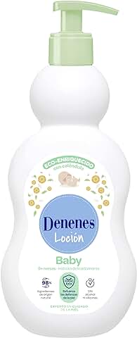 Denenes Baby - Loción Corporal Eco-Enriquecido con Caléndula Ecológica, Hidrata y Protege la Piel, para Bebés a Partir de 0 Meses, Apta para Pieles Sensibles - 400 ml  