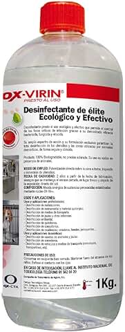 Desinfectante Liquido Ox-Virin, Con Tapón, 1 Litro, Ecologico  