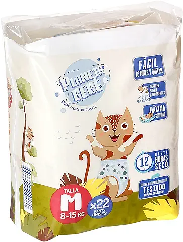 DIA PLANETA BEBE Pañales 8-15 kgs Talla M Paquete 22 uds  