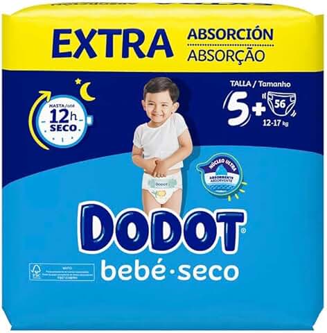 Dodot Bebé Seco Extra - Jumbo Pack Talla 5-56 uds.  