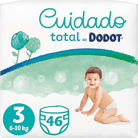 Dodot Cuidado Total Pañales Talla 3, 46 Pañales, Suave Protección De La Piel, Con Materiales De Origen Vegetal  