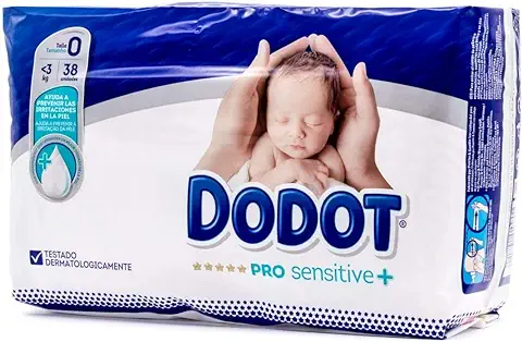 DODOT PRO SENSITIVE TALLA 0, Menos de 3KG, 38U  