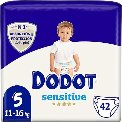 Dodot Sensitive - Pañales Talla 5, 42 Pañales, 11 a 16 kg  