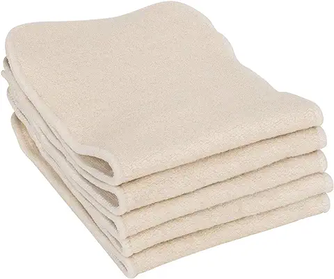 Earthtopia Paquete de 5 Inserciones para Pañal de Algodón de Cáñamo Reutilizables | Forros para Pañales Lavables Naturales | Inserción de Refuerzo para Pañales  